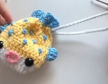 Crochet Pufferfish Pouch 4