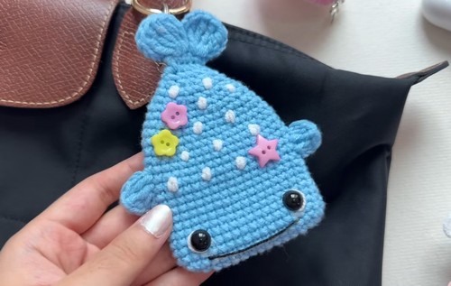 Crochet Whale Pouch 4