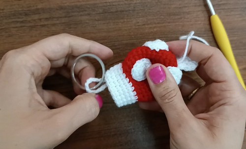Crochet Mushroom Key Cover 3