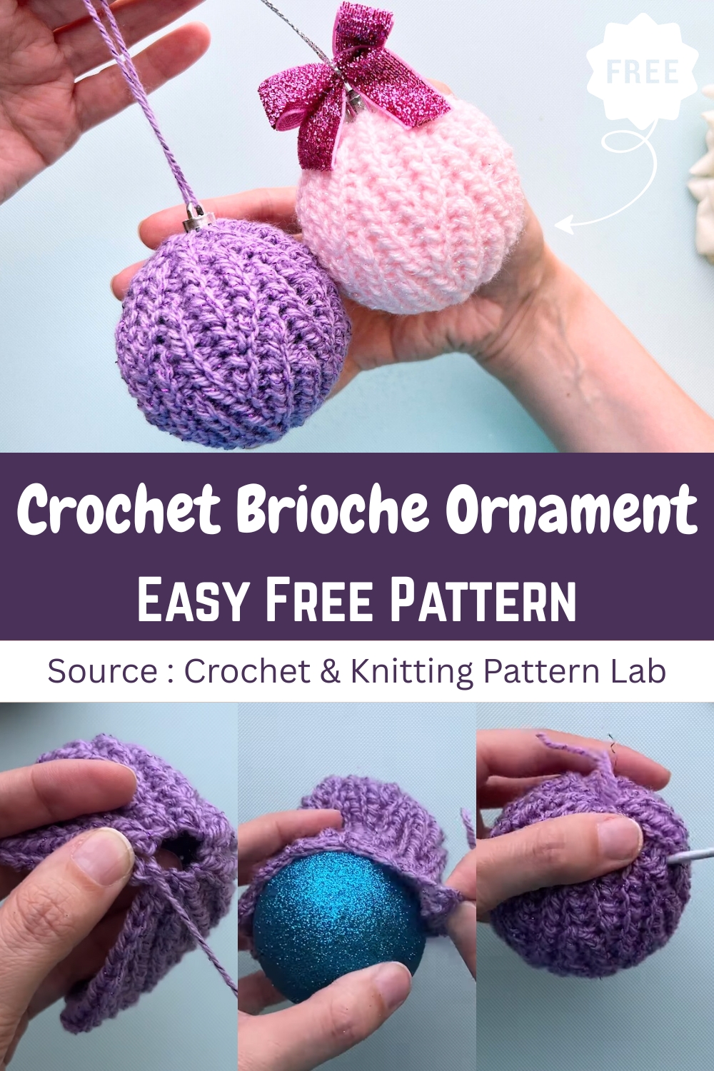 Crochet Brioche Ornament