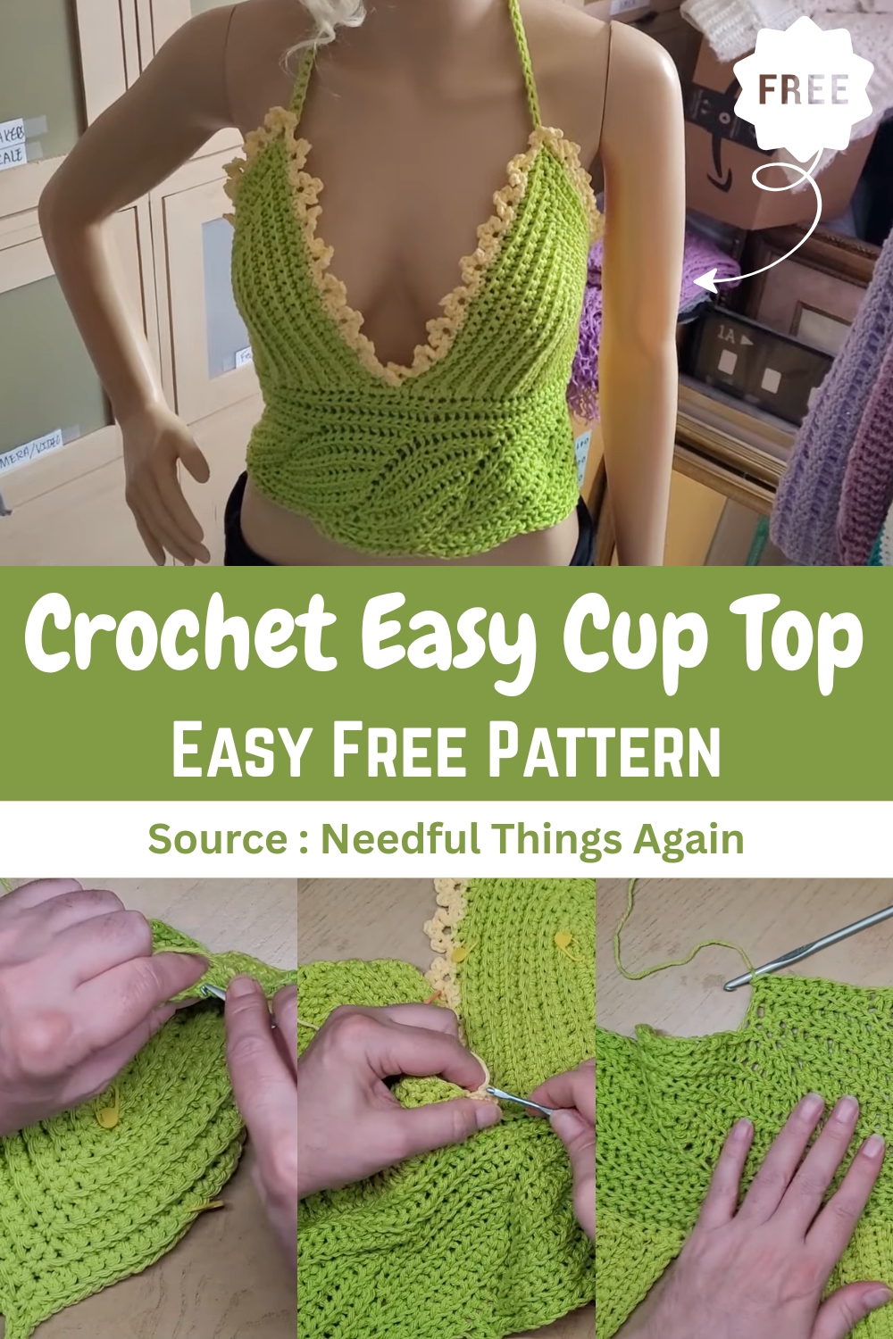 Crochet Easy Cup Top