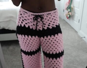 Crochet Granny Square Pants 4