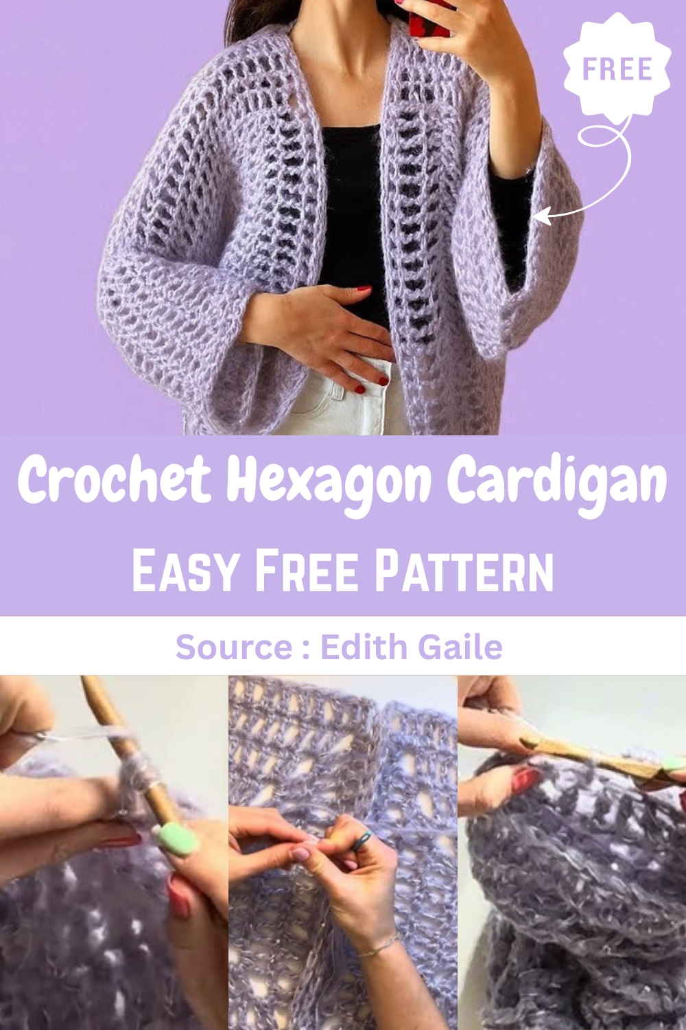 Crochet Hexagon Cardigan