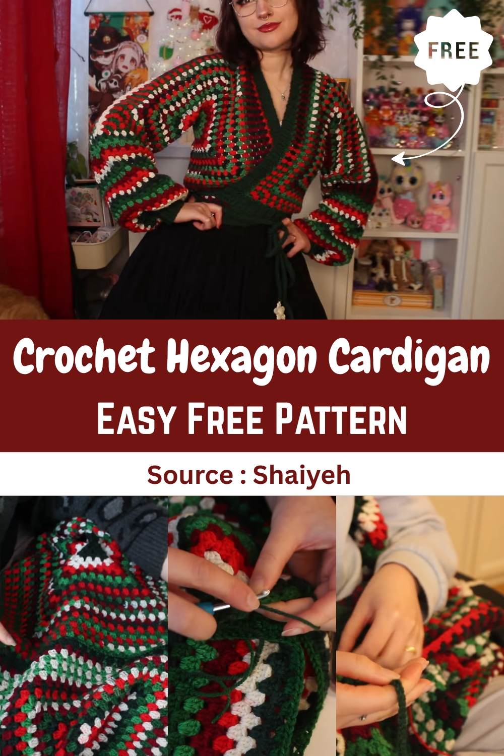 Crochet Hexagon Cardigan