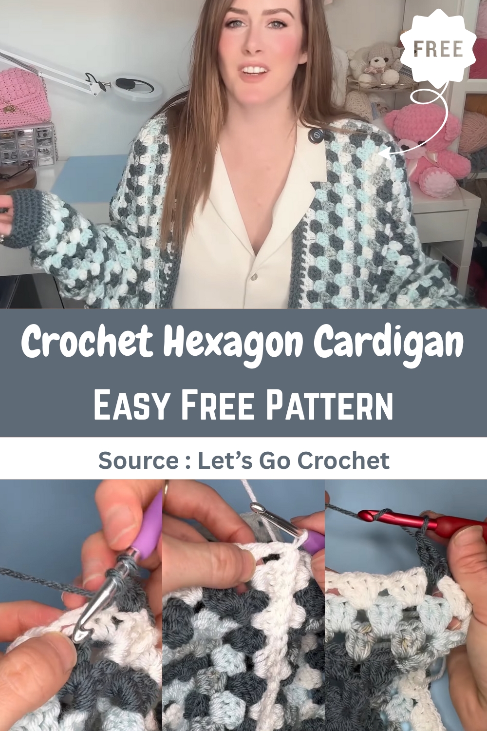 Crochet Hexagon Cardigan