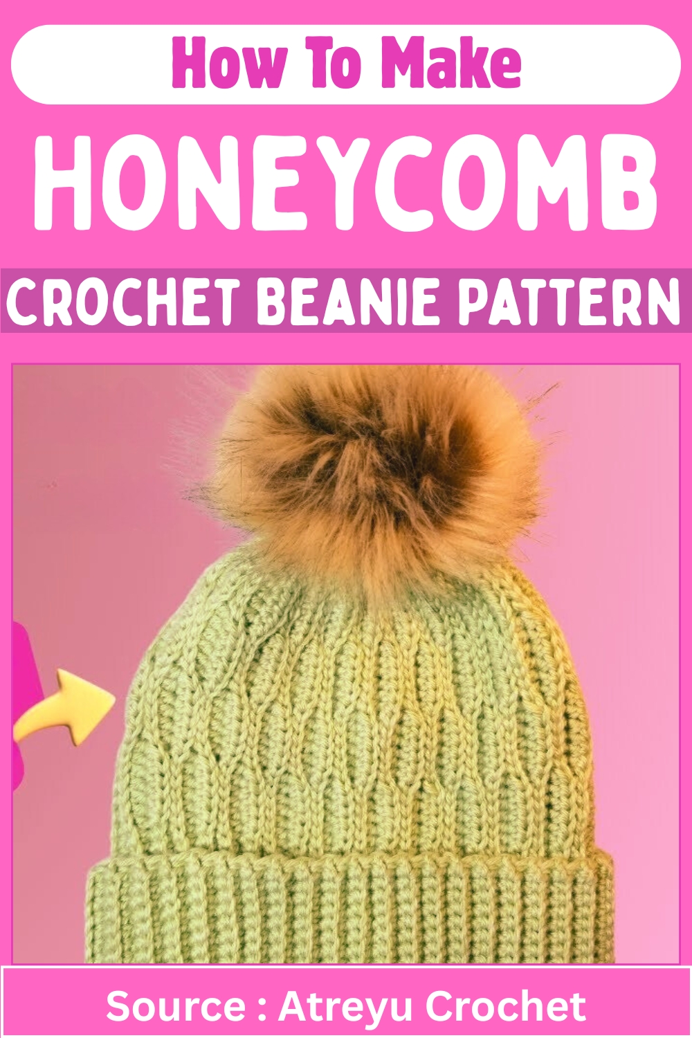Crochet Honeycomb Beanie Pattern (1)