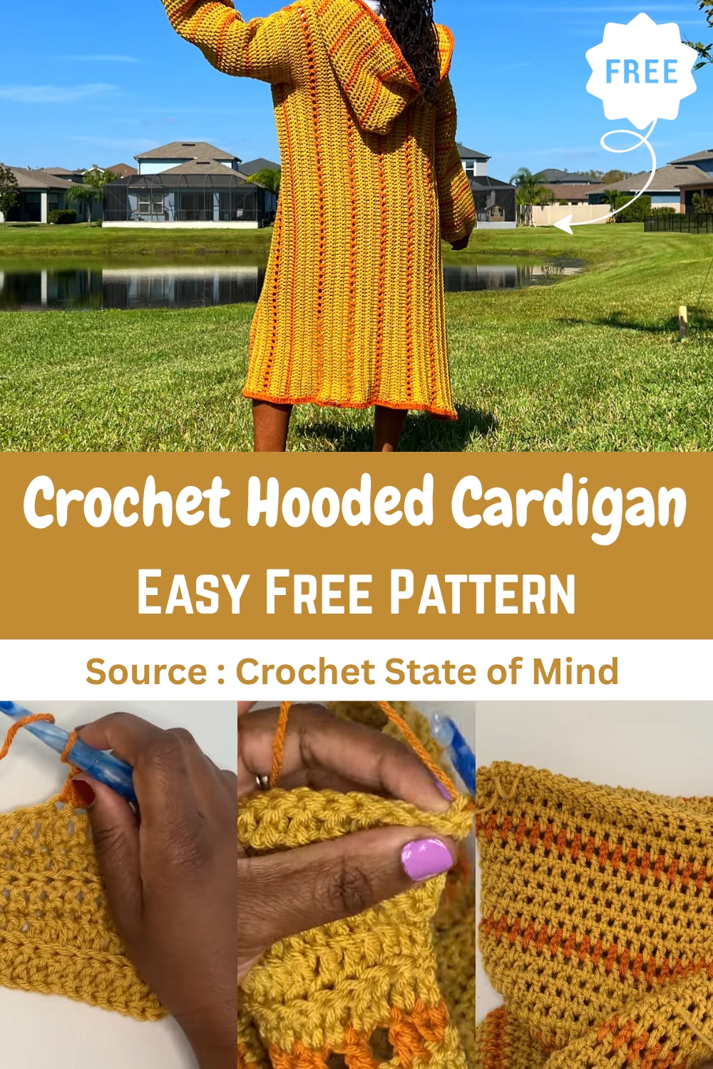 Crochet Hooded Cardigan