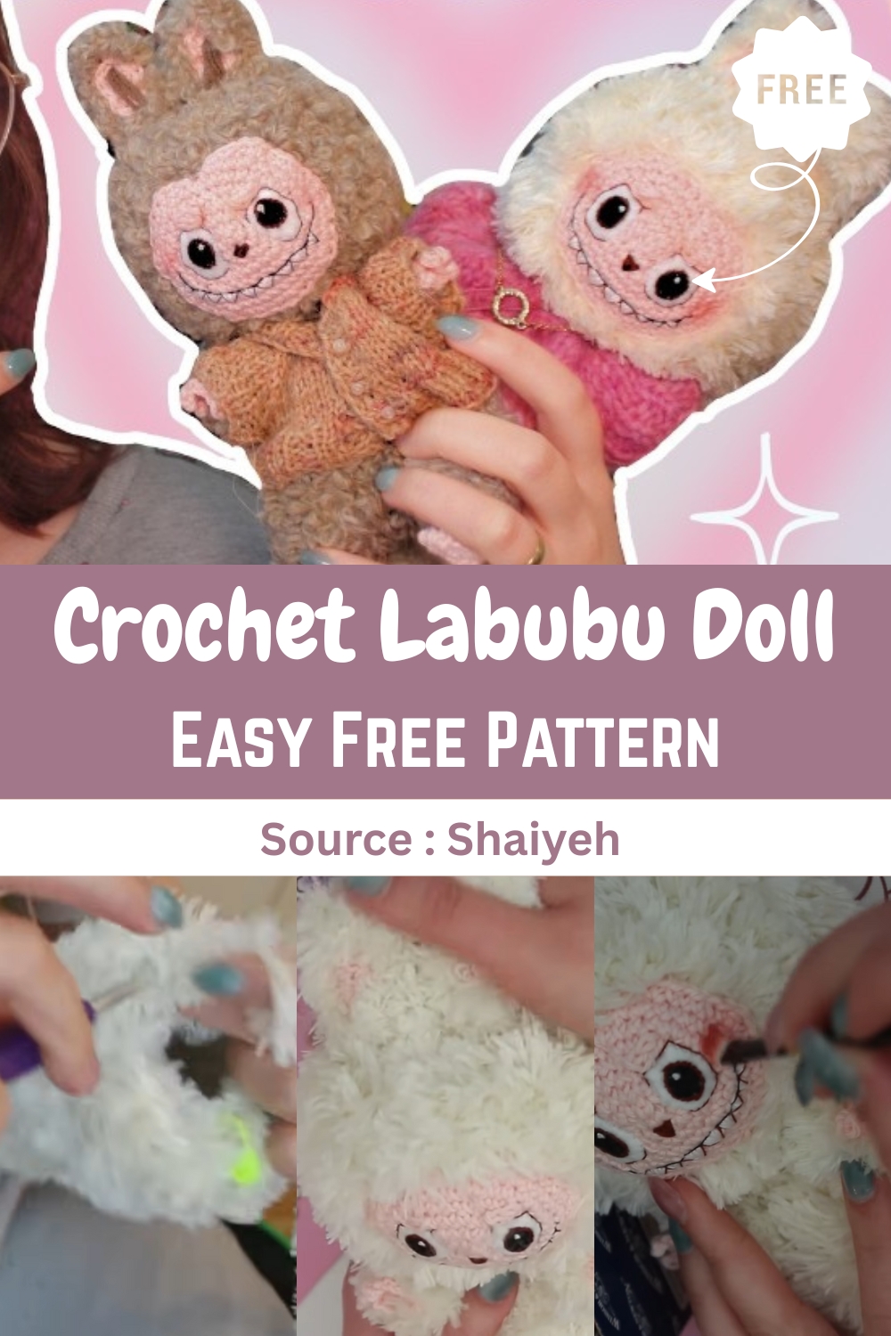 Crochet Labubu Doll