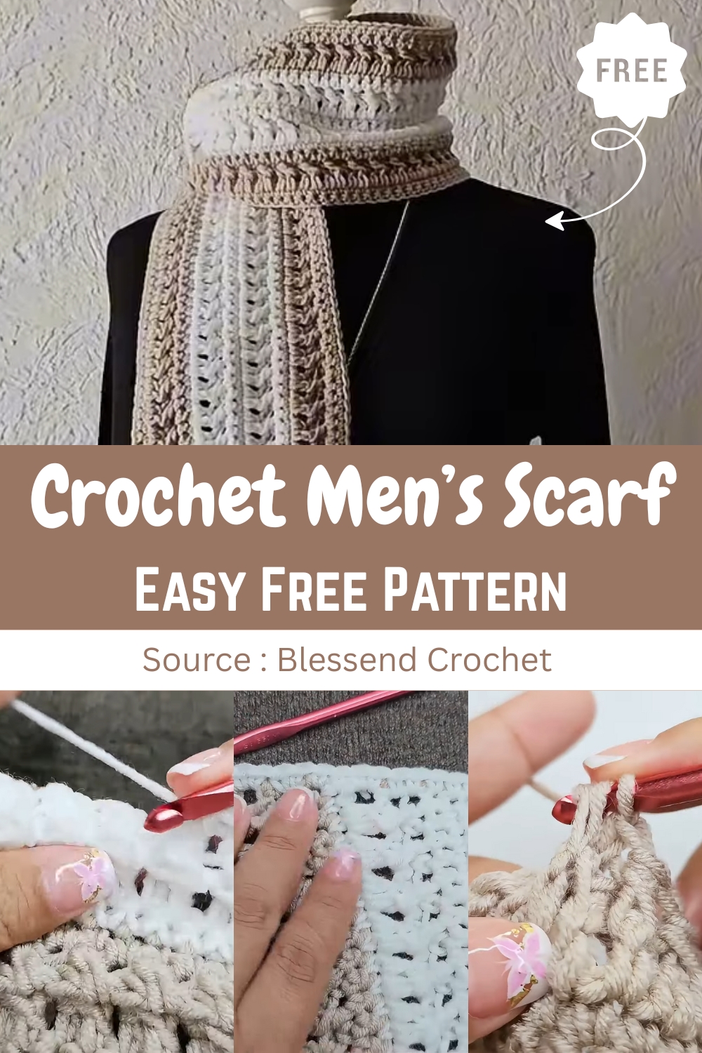 Crochet Men’s Scarf