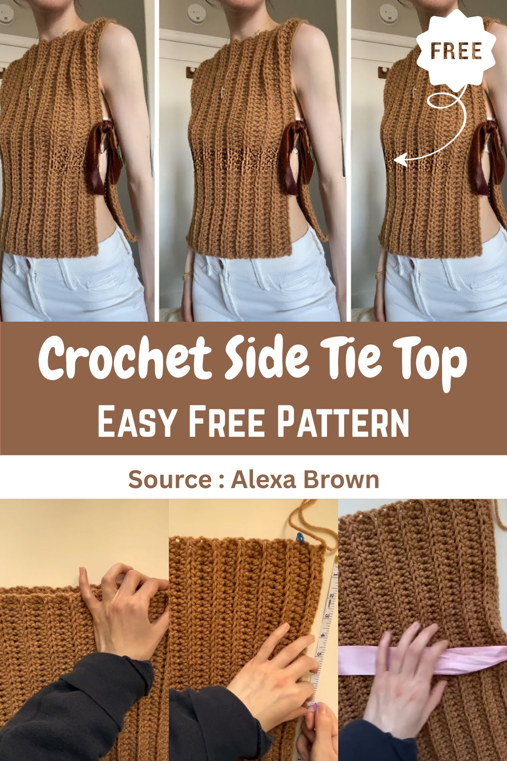 Crochet Side Tie Top