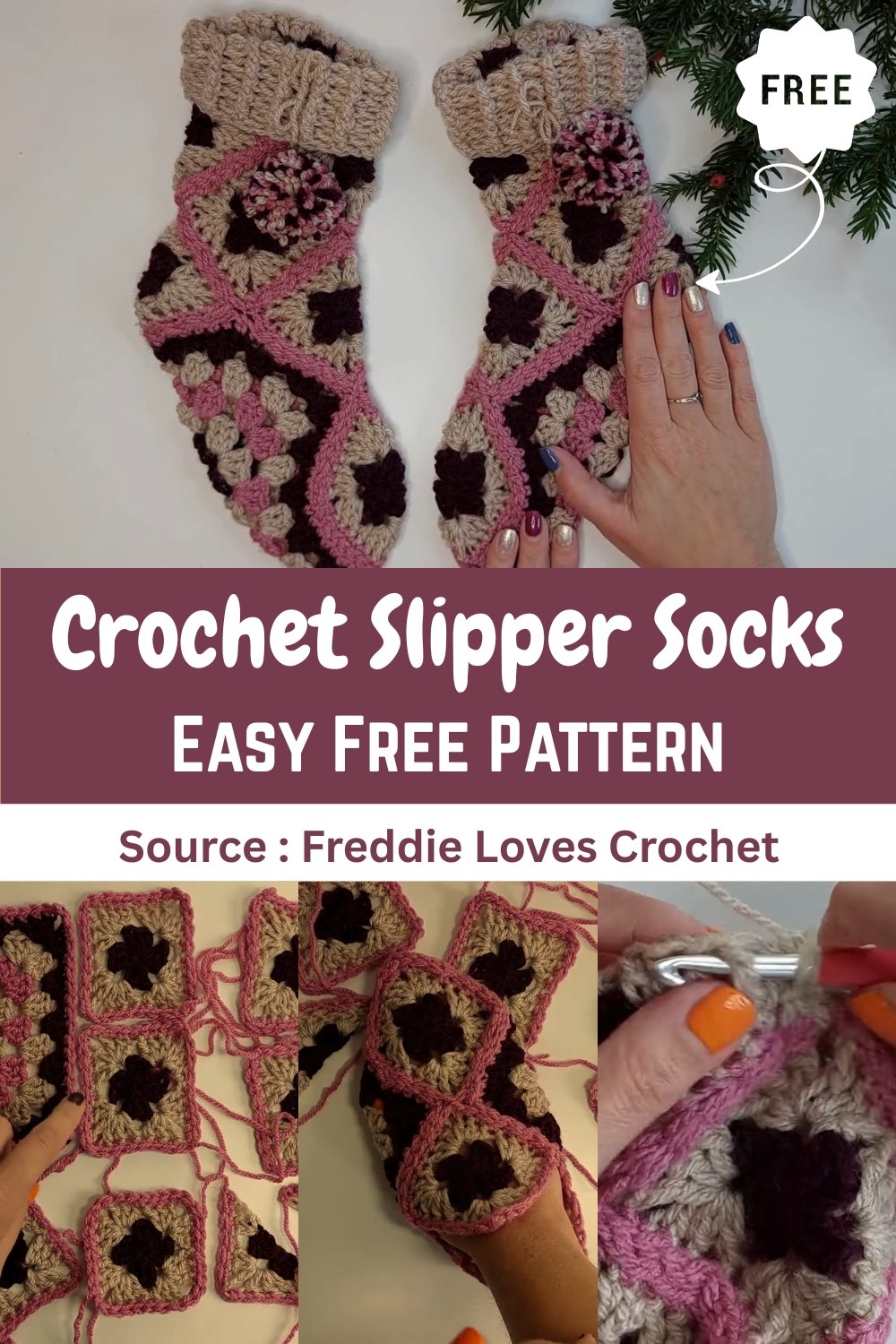 Crochet Slipper Socks