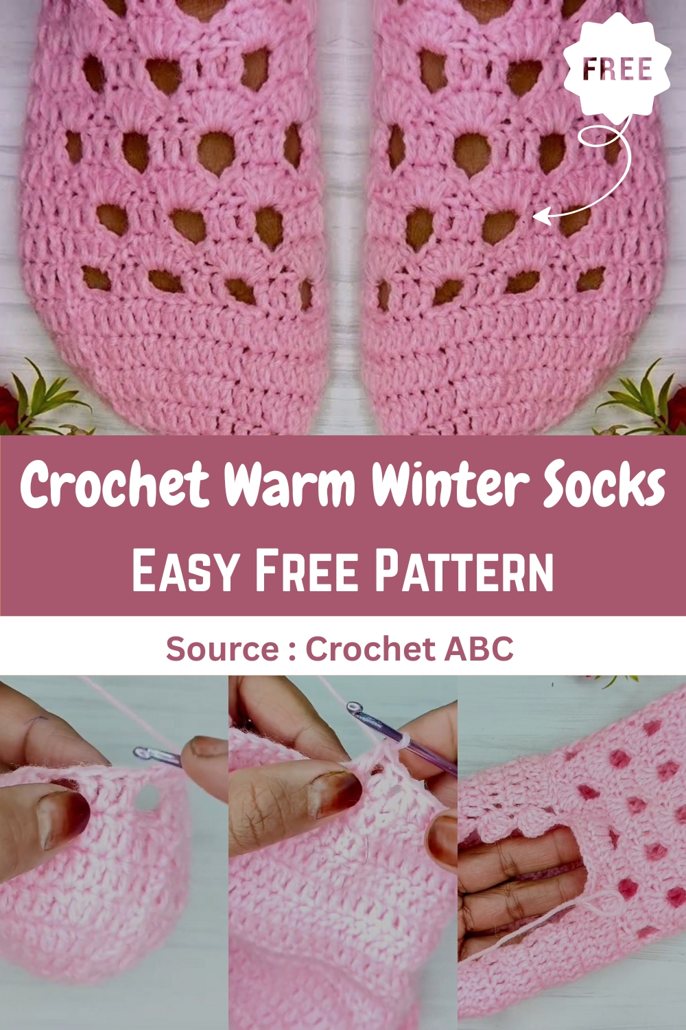 Crochet Warm Winter Socks