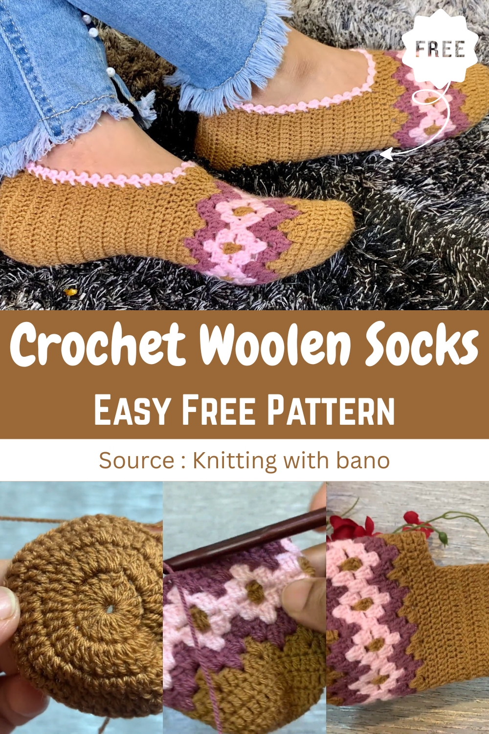 Crochet Woolen Socks