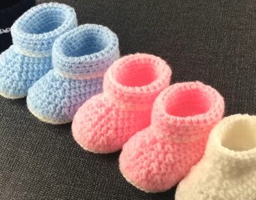 Crochet Baby Booties 4