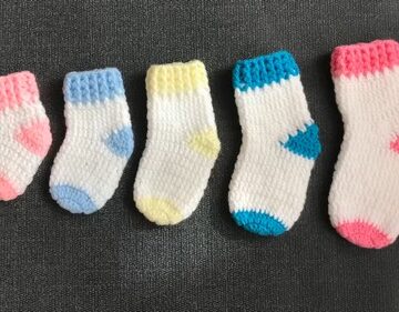 Crochet Baby Socks 4