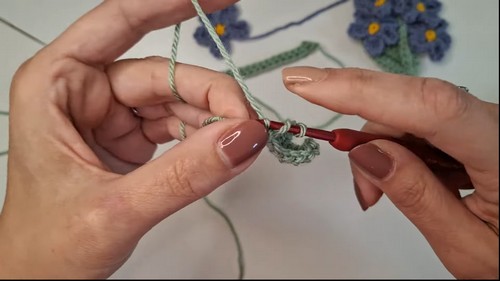 Crochet Forget-Me-Not Flowers 1