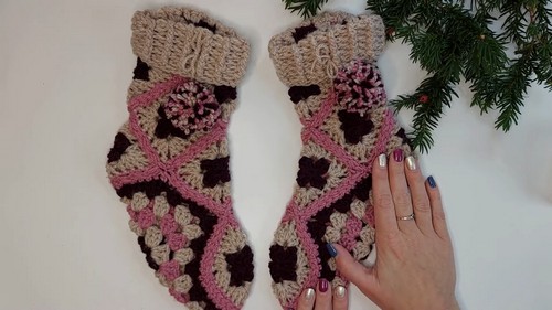 Crochet Slipper Socks 4