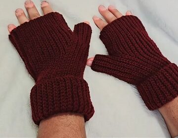 Crochet Men’s Gloves 4