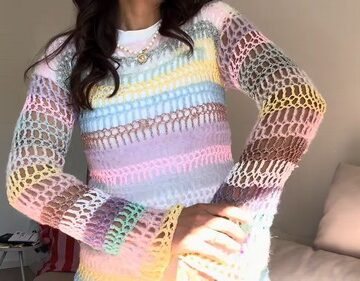 Crochet Mesh Sweater 4