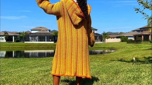 Crochet Hooded Cardigan 4