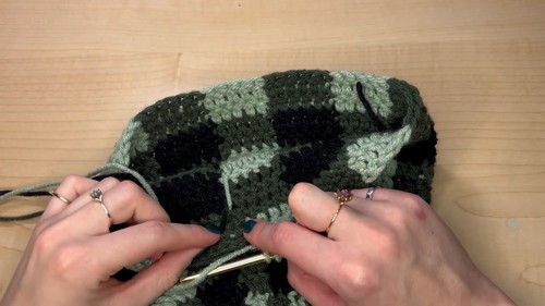 Crochet Plaid Beanie 2