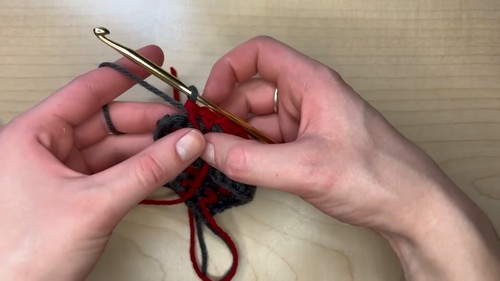 Crochet Hooded Scarf 1