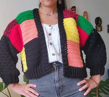 Crochet Patchwork Cardigan 4