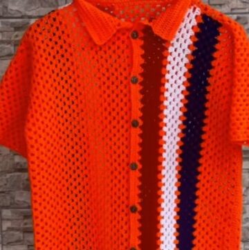 Crochet Granny Polo Shirt 4