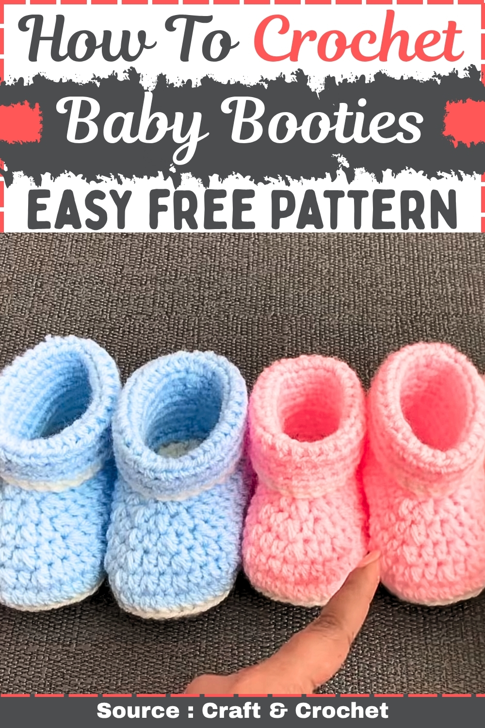 Crochet Baby Booties Easy Free Pattern
