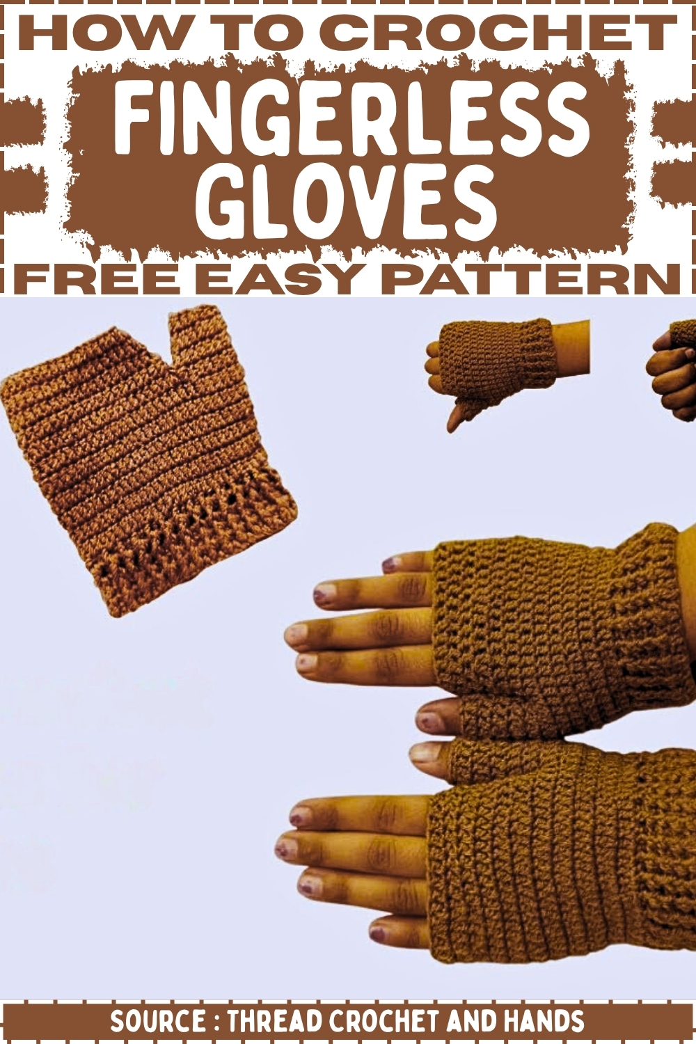 Crochet Fingerless Gloves Free Easy Pattern