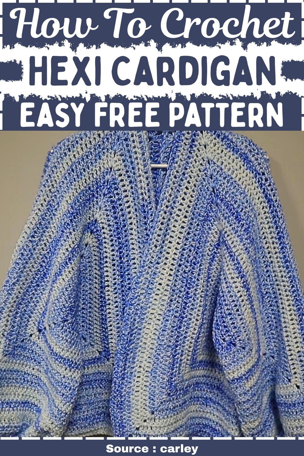 Crochet Hexi Cardigan Easy FREE Pattern 
