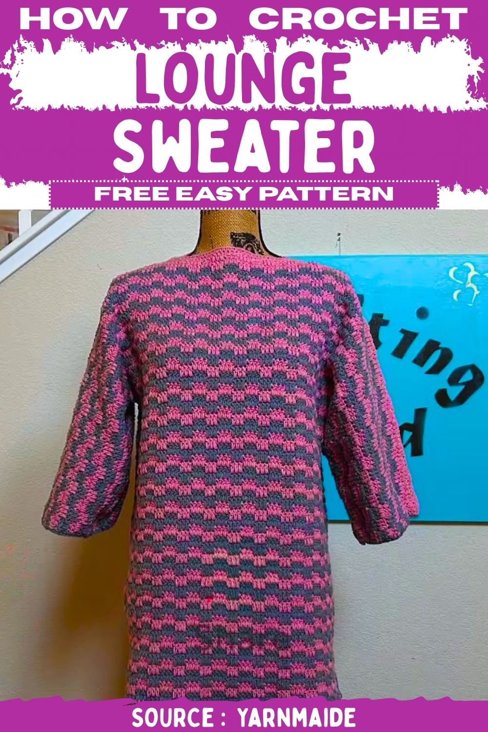 Crochet Lounge Sweater Free Easy Pattern