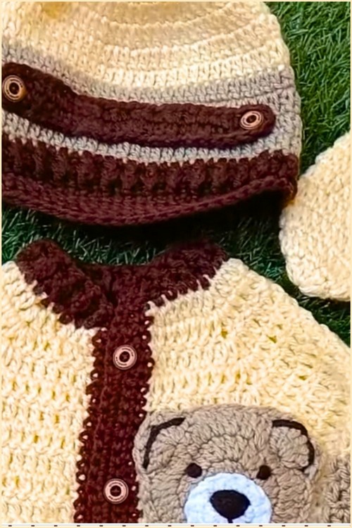 Crochet Newborn Cardigan 5