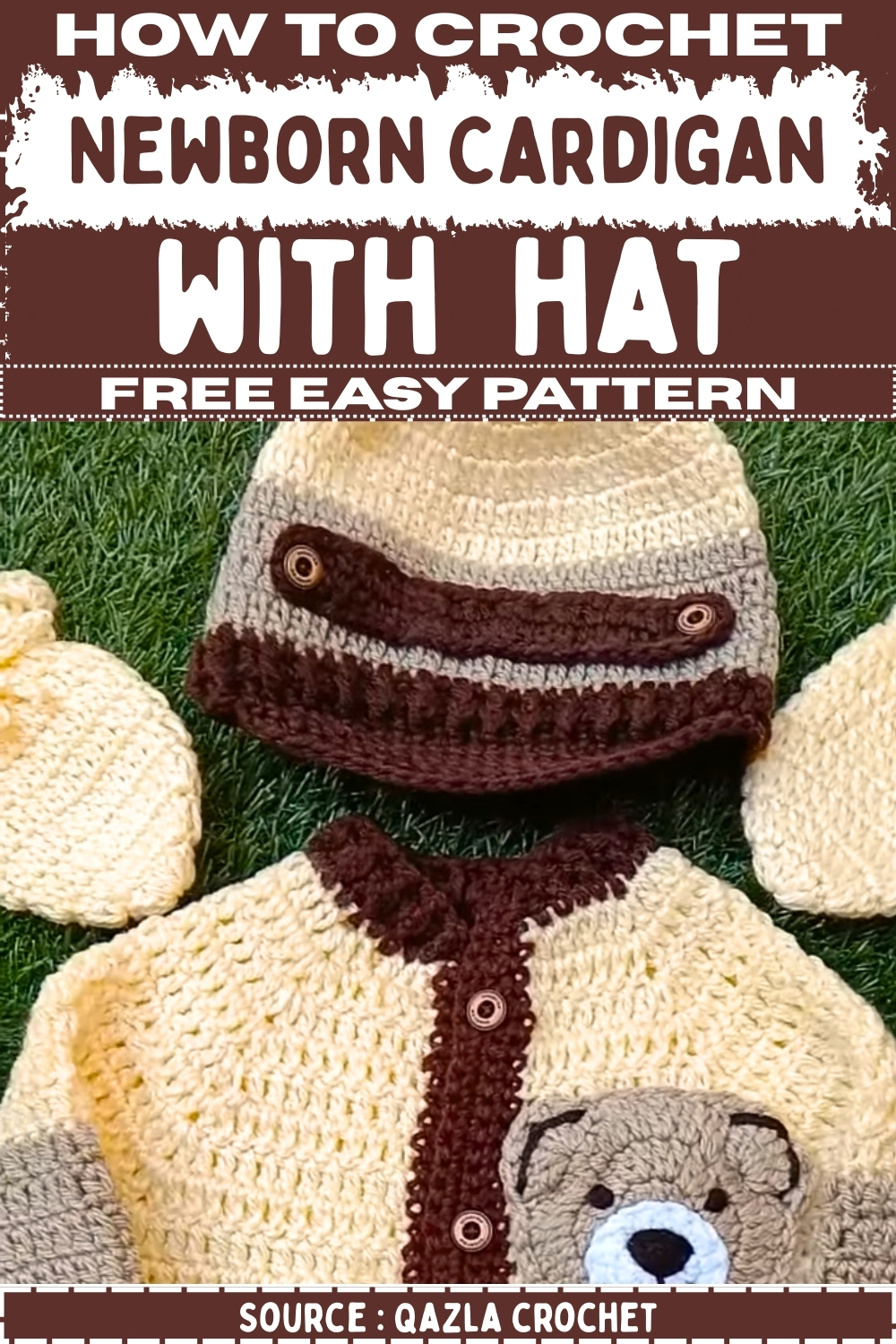 Crochet Newborn Cardigan Free EASY Pattern