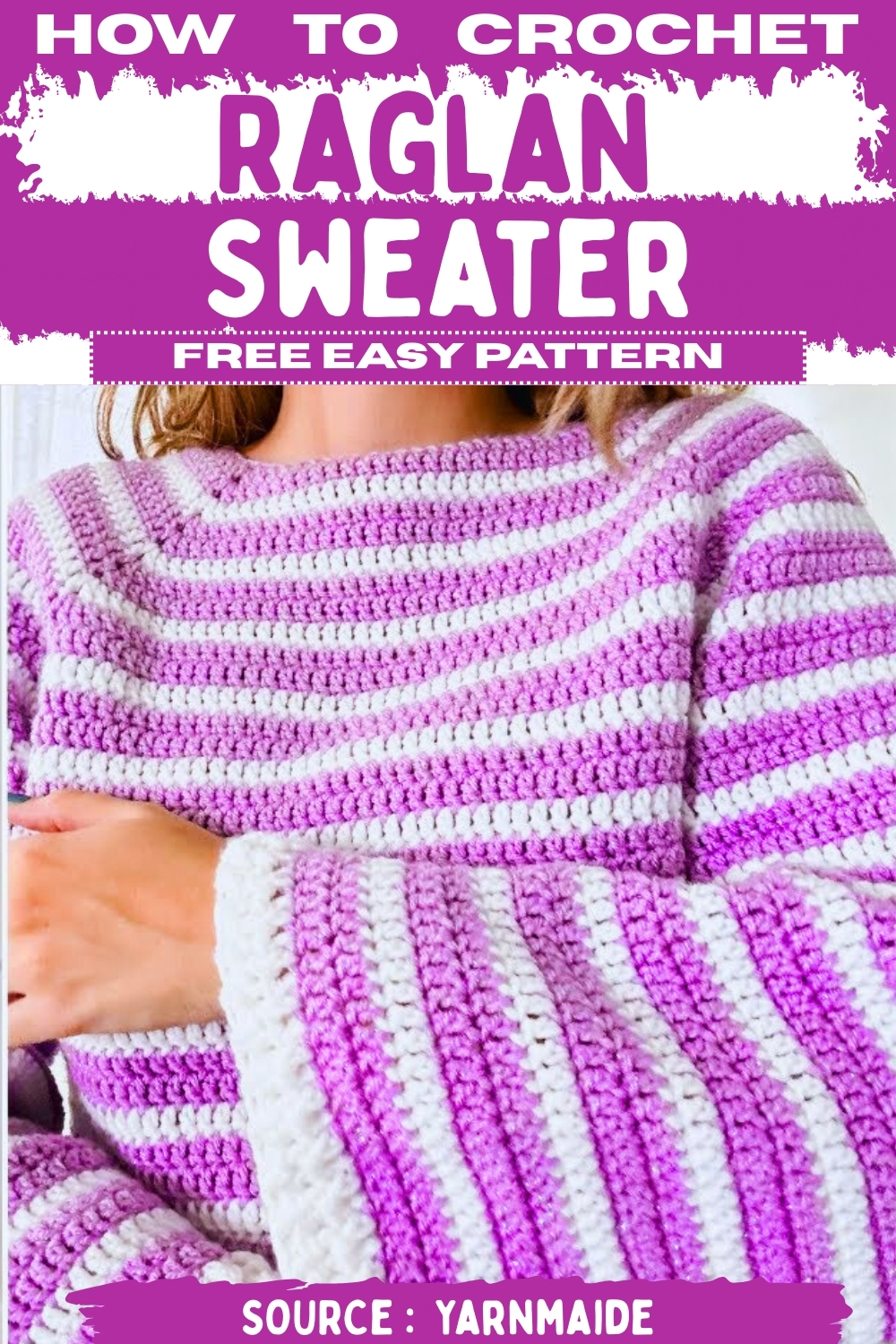 Crochet Raglan Sweater Free Easy Pattern