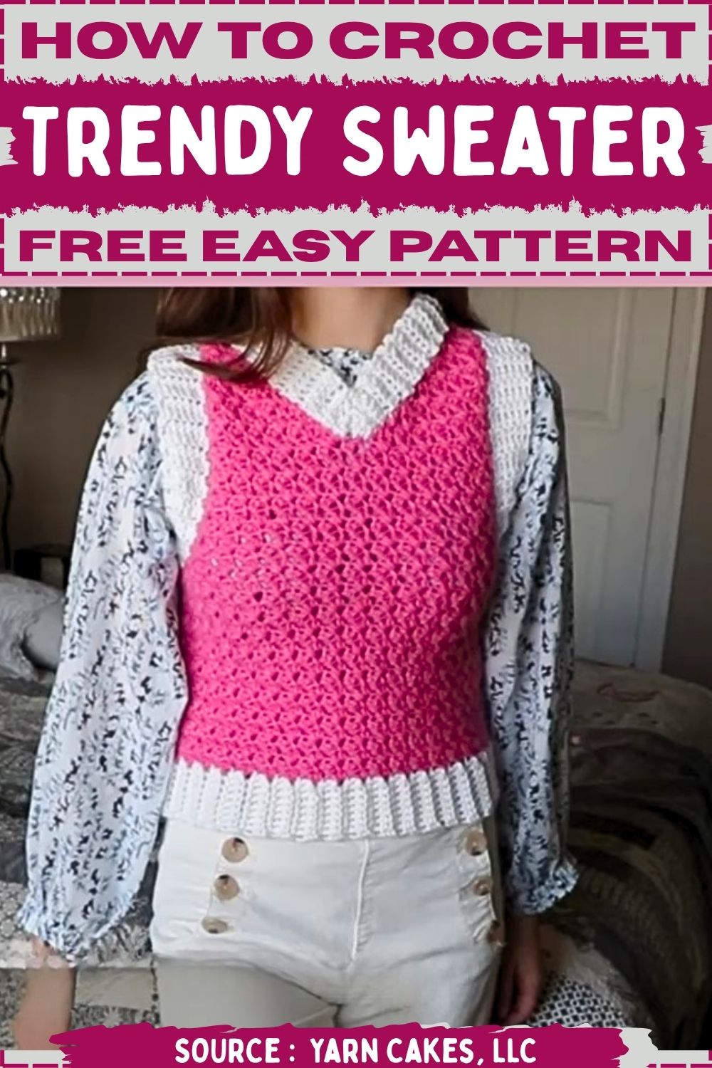 Crochet Trendy Sweater Free Easy Pattern