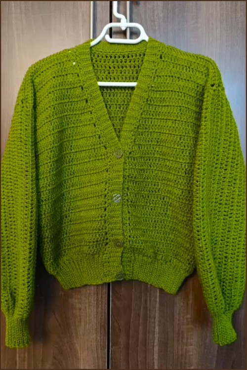 Crochet V Neck Cardigan 5