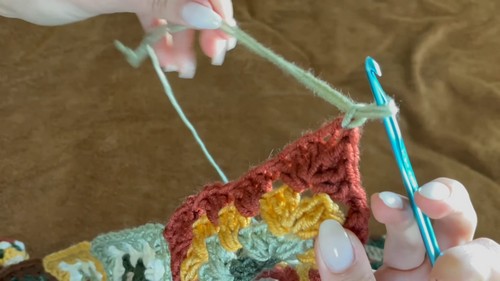 Crochet Granny Square Blanket 1