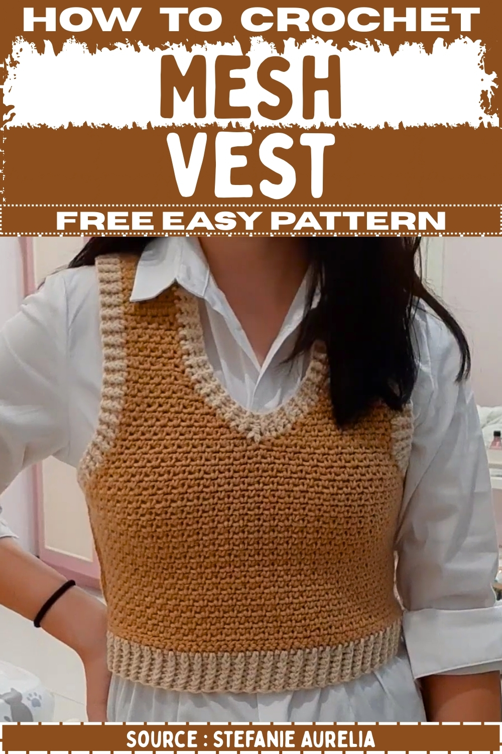 EASY Crochet Mesh Vest Free Pattern