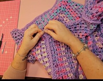 Crochet V Stitch Hexagon Cardigan Free Easy Pattern 3