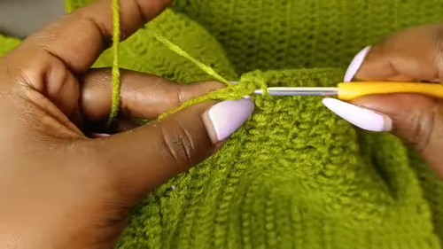 Crochet V Neck Cardigan 2