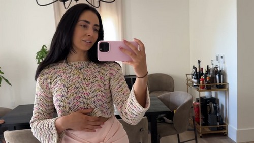 Crochet Cropped Sweater 5