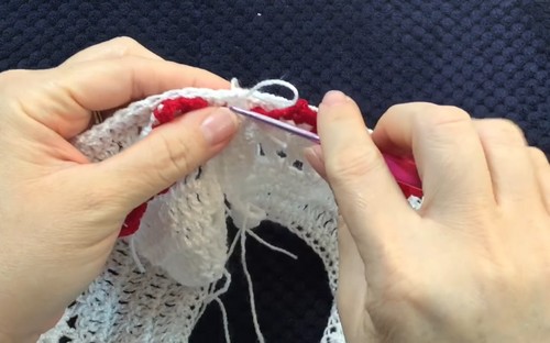 Crochet Red Holly Baby Dress Easy Pattern 1