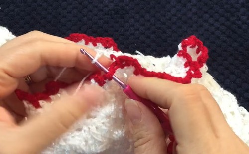 Crochet Red Holly Baby Dress Easy Pattern 2