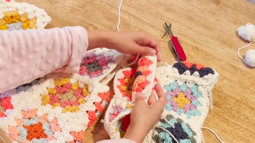 Crochet Granny Square Dress 3