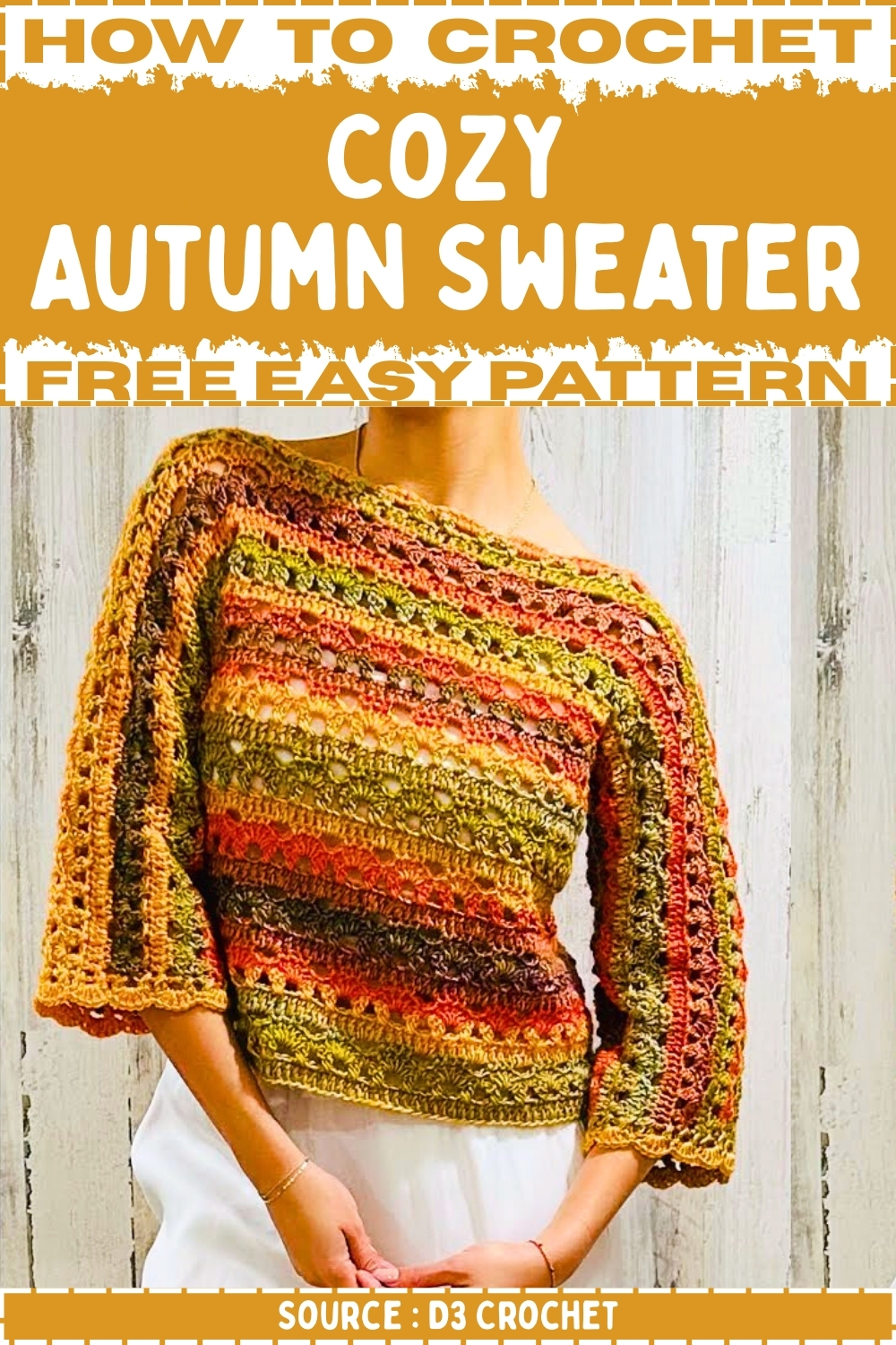Crochet Cozy Autumn Sweater Free Easy Pattern
