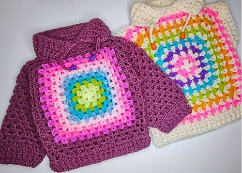 Crochet Granny Square Pullover 5