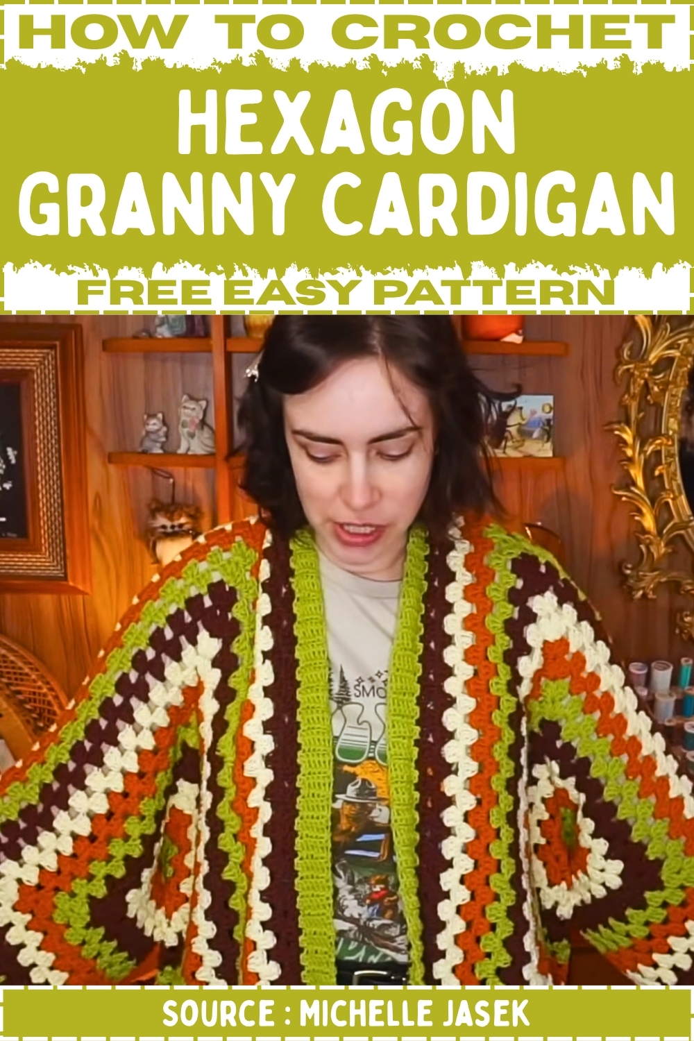 Crochet Hexagon Granny Cardigan Free Easy Pattern