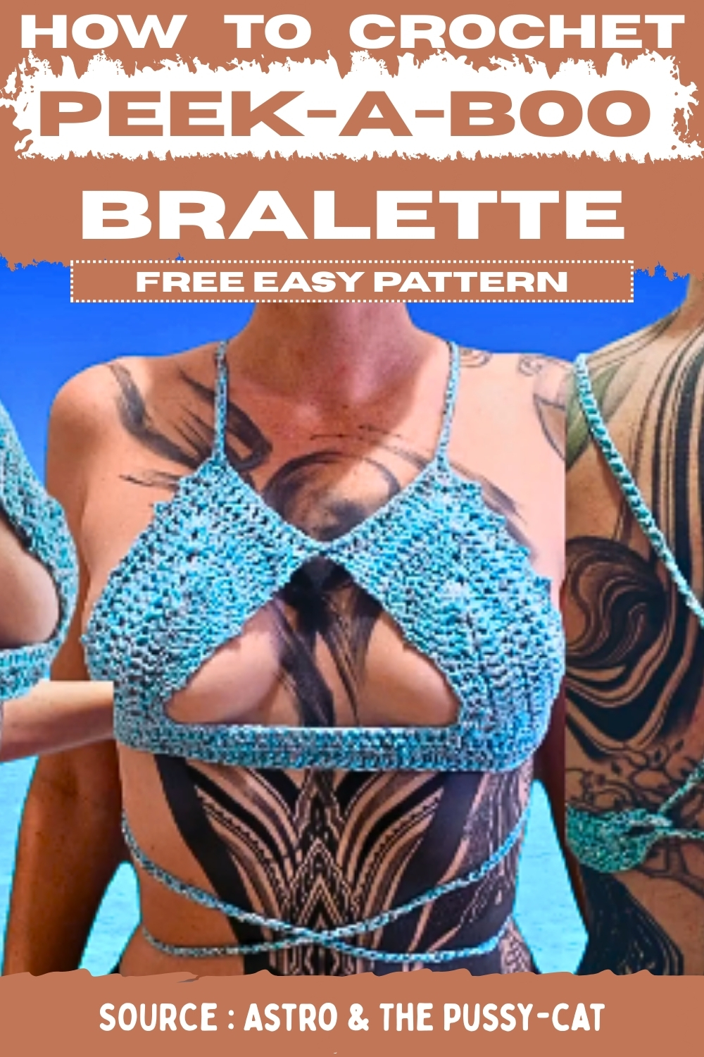 Crochet Peek-a-Boo Bralette Free Easy Pattern