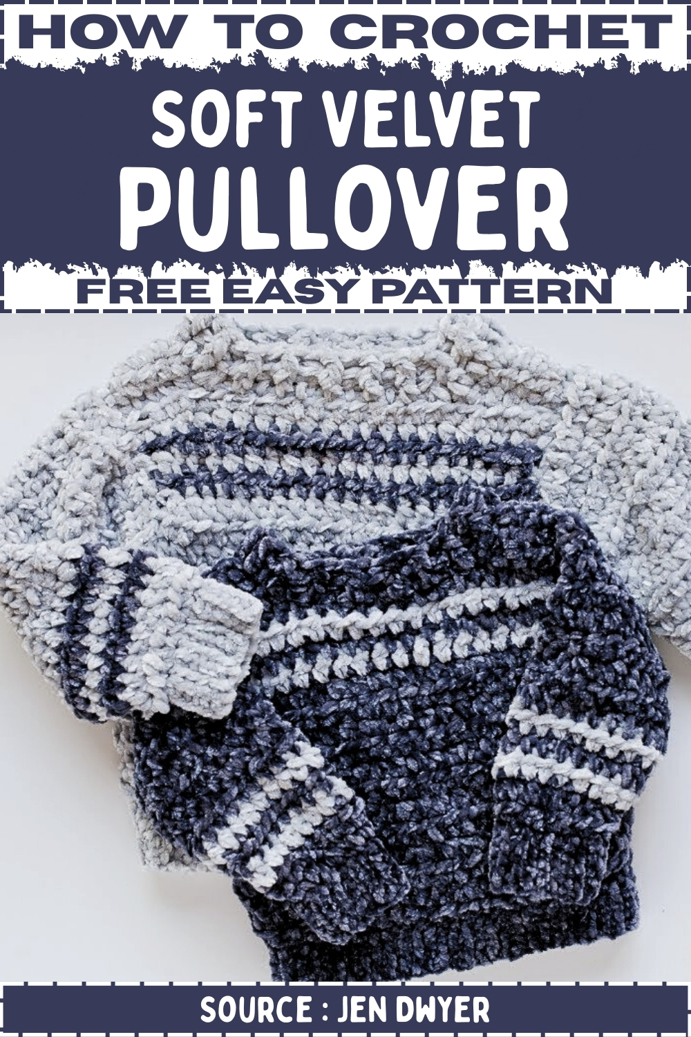 Crochet Soft Velvet Pullover Free Easy Pattern